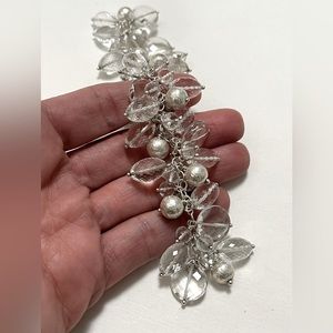 Rock Quartz & Sterling Silver Ball Bracelet